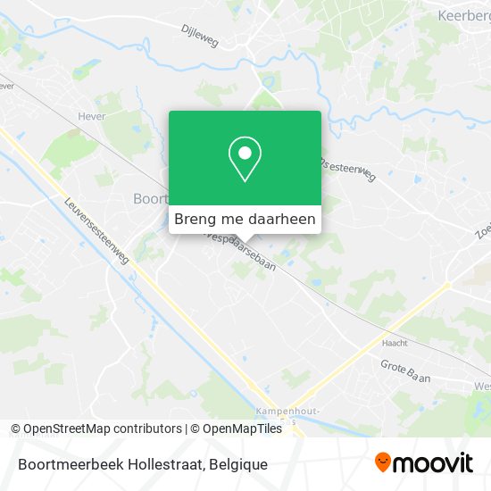 Boortmeerbeek Hollestraat kaart