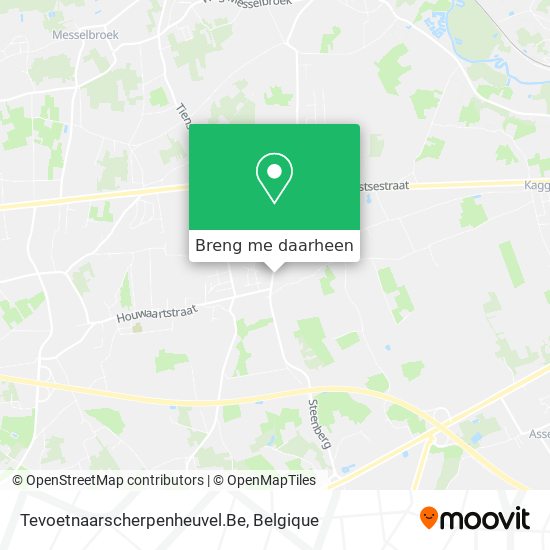 Tevoetnaarscherpenheuvel.Be kaart