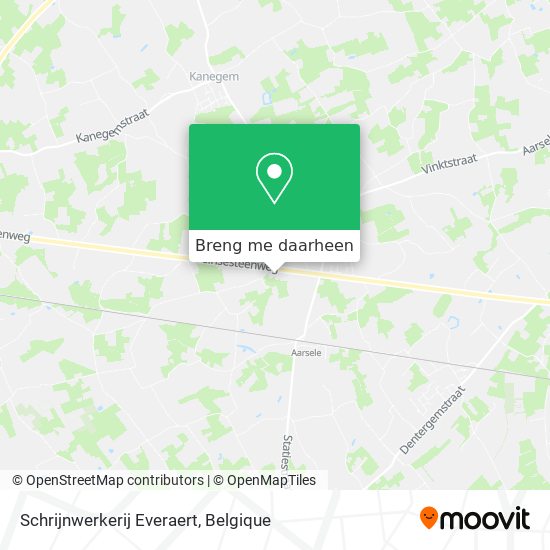 Schrijnwerkerij Everaert kaart