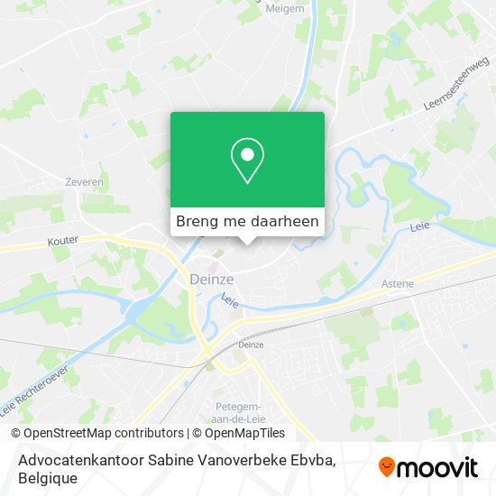 Advocatenkantoor Sabine Vanoverbeke Ebvba kaart