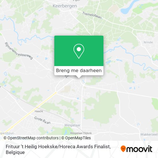 Frituur 't Heilig Hoekske / Horeca Awards Finalist kaart