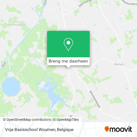 Vrije Basisschool Woumen kaart