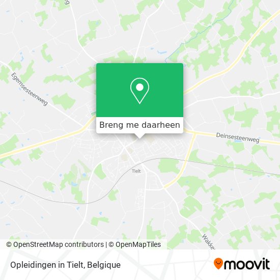 Opleidingen in Tielt kaart