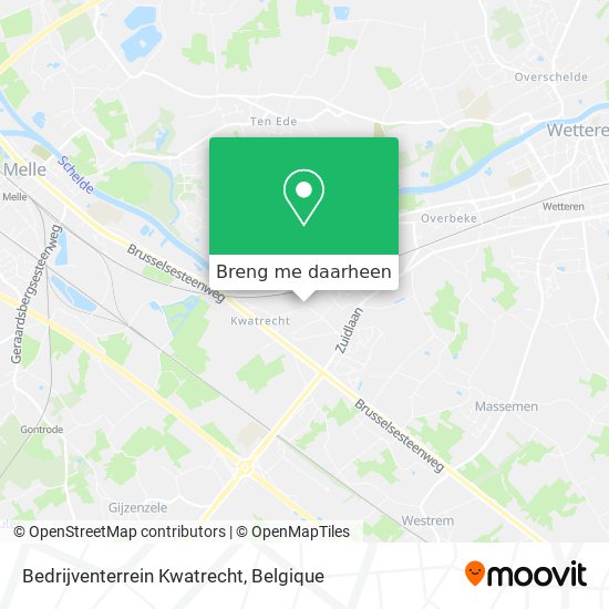 Bedrijventerrein Kwatrecht kaart