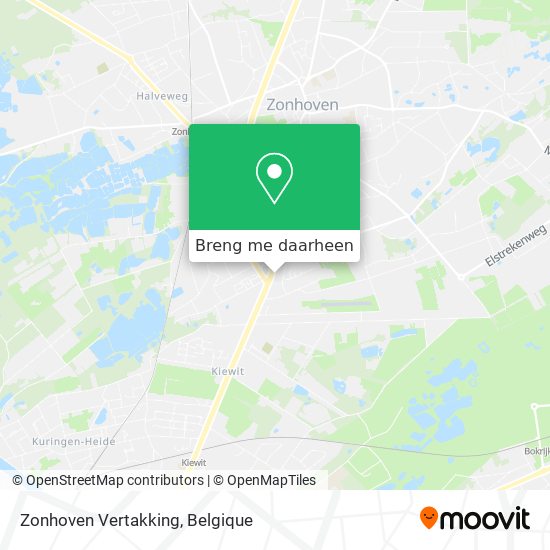 Zonhoven Vertakking kaart