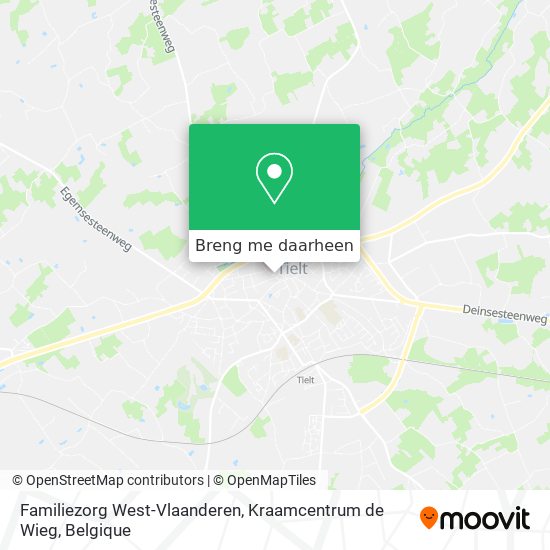Familiezorg West-Vlaanderen, Kraamcentrum de Wieg kaart