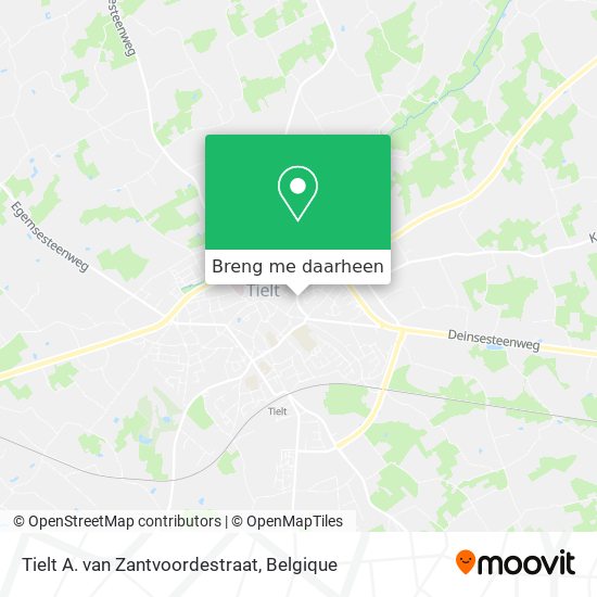 Tielt A. van Zantvoordestraat kaart