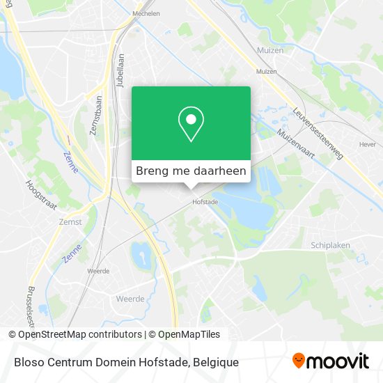 Bloso Centrum Domein Hofstade kaart
