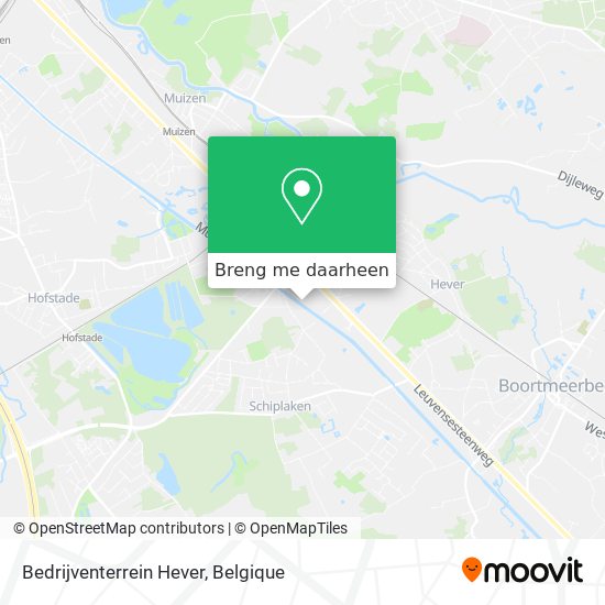 Bedrijventerrein Hever kaart