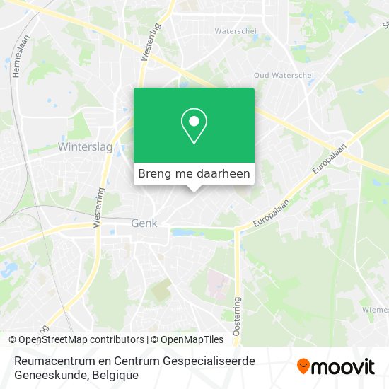 Reumacentrum en Centrum Gespecialiseerde Geneeskunde kaart