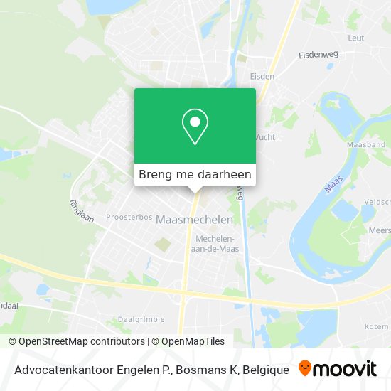 Advocatenkantoor Engelen P., Bosmans K kaart