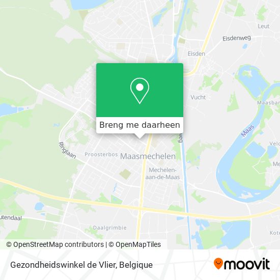 Gezondheidswinkel de Vlier kaart