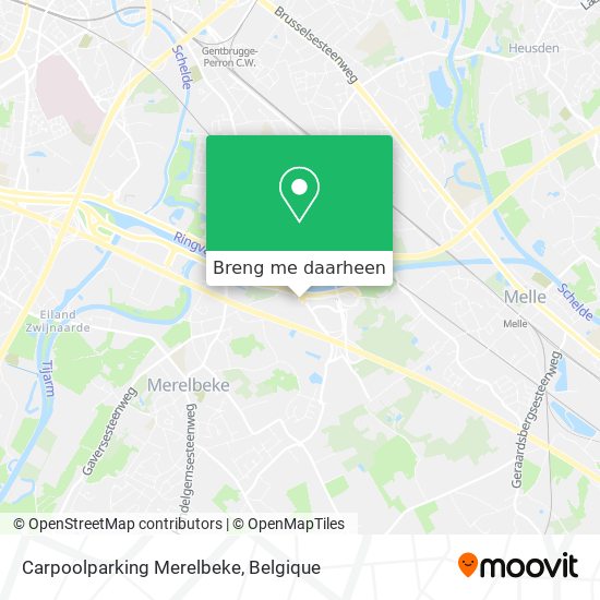 Carpoolparking Merelbeke kaart