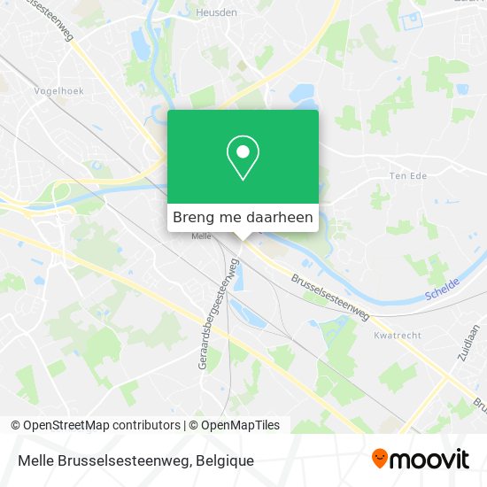 Melle Brusselsesteenweg kaart