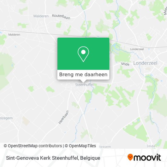 Sint-Genoveva Kerk Steenhuffel kaart