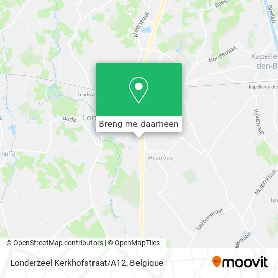 Londerzeel Kerkhofstraat/A12 kaart