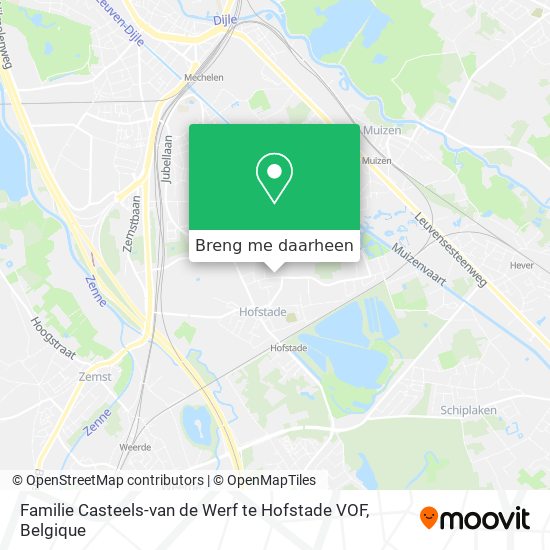 Familie Casteels-van de Werf te Hofstade VOF kaart