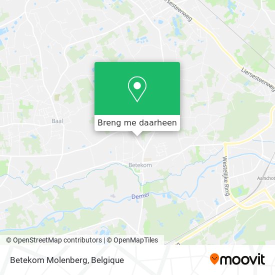 Betekom Molenberg kaart