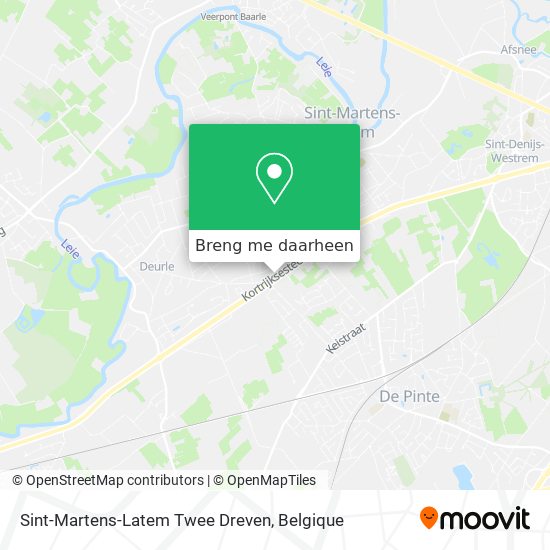 Sint-Martens-Latem Twee Dreven kaart