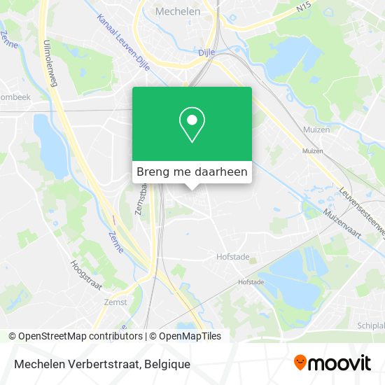 Mechelen Verbertstraat kaart
