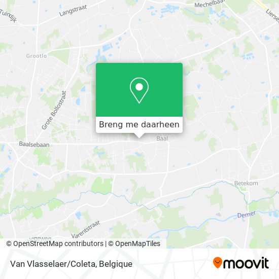 Van Vlasselaer/Coleta kaart