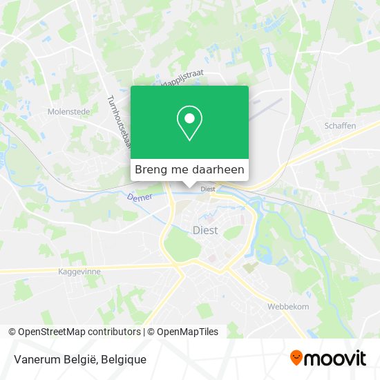 Vanerum België kaart