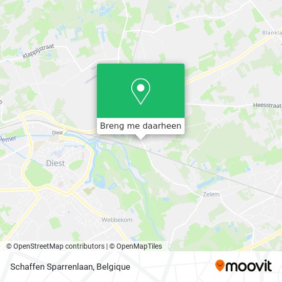 Schaffen Sparrenlaan kaart