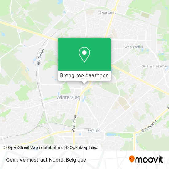 Genk Vennestraat Noord kaart