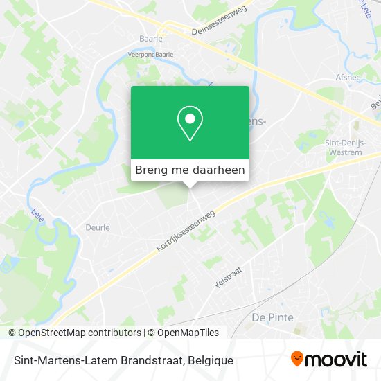 Sint-Martens-Latem Brandstraat kaart