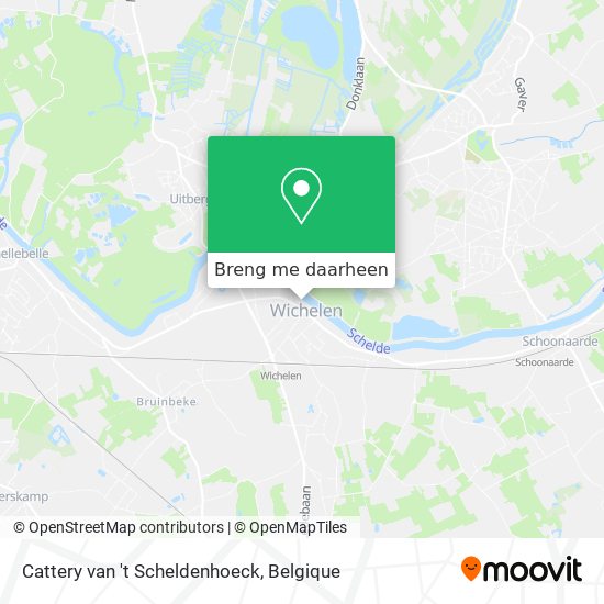 Cattery van 't Scheldenhoeck kaart