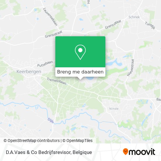 D.A.Vaes & Co Bedrijfsrevisor kaart
