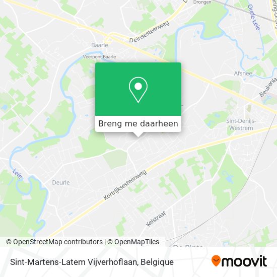 Sint-Martens-Latem Vijverhoflaan kaart