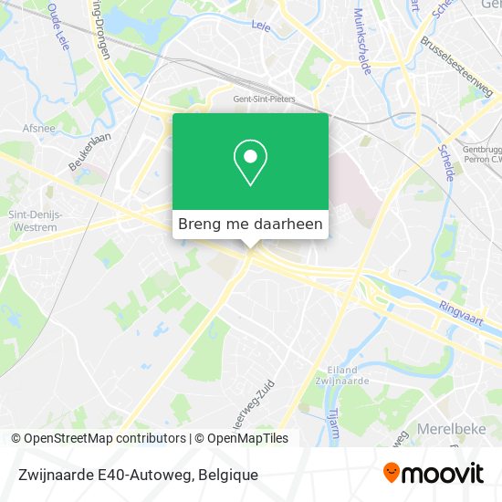 Zwijnaarde E40-Autoweg kaart