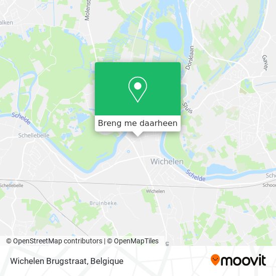 Wichelen Brugstraat kaart