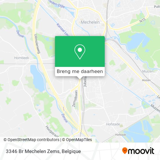 3346 Br Mechelen Zems kaart