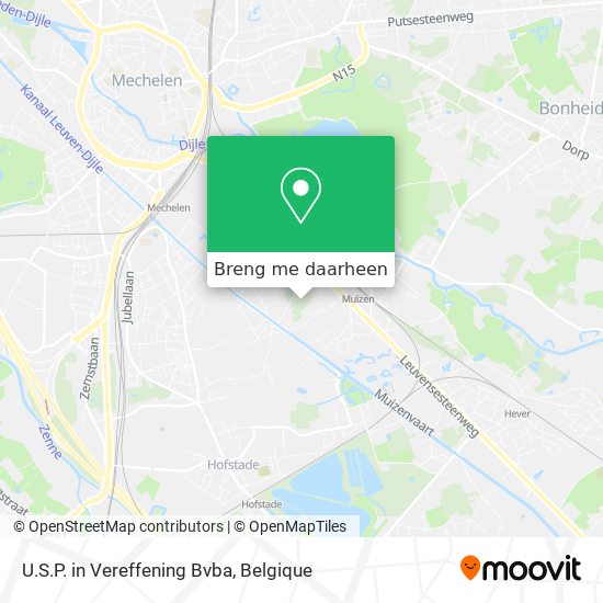 U.S.P. in Vereffening Bvba kaart