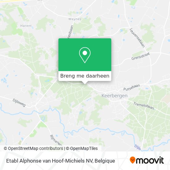 Etabl Alphonse van Hoof-Michiels NV kaart