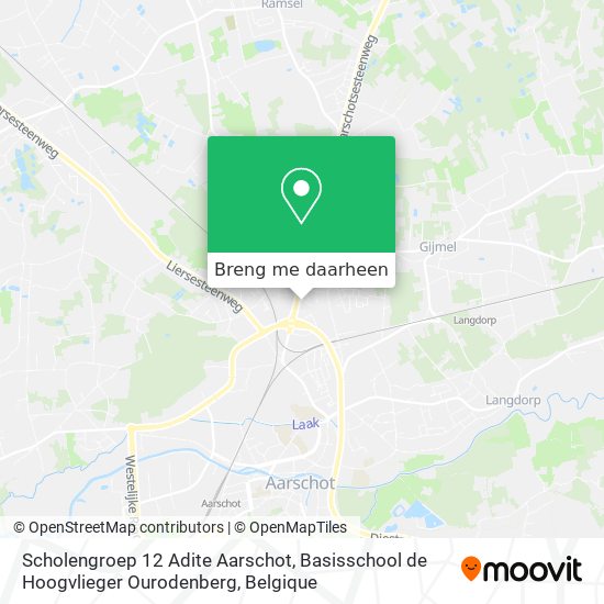 Scholengroep 12 Adite Aarschot, Basisschool de Hoogvlieger Ourodenberg kaart