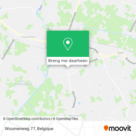 Woumenweg 77 kaart