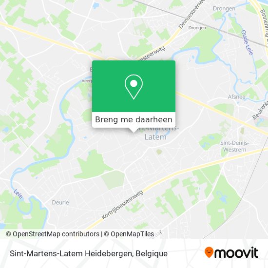 Sint-Martens-Latem Heidebergen kaart