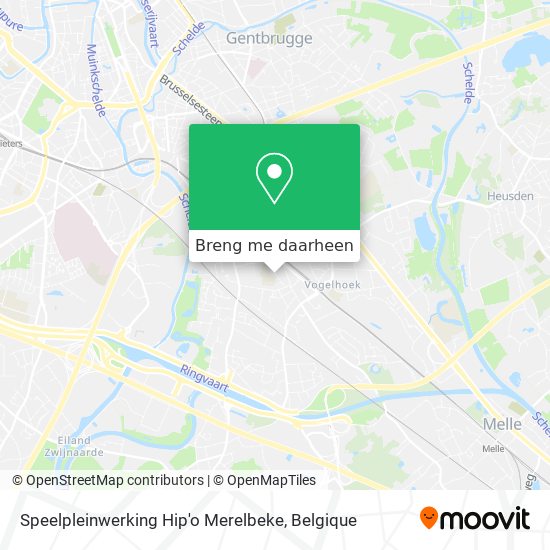 Speelpleinwerking Hip'o Merelbeke kaart