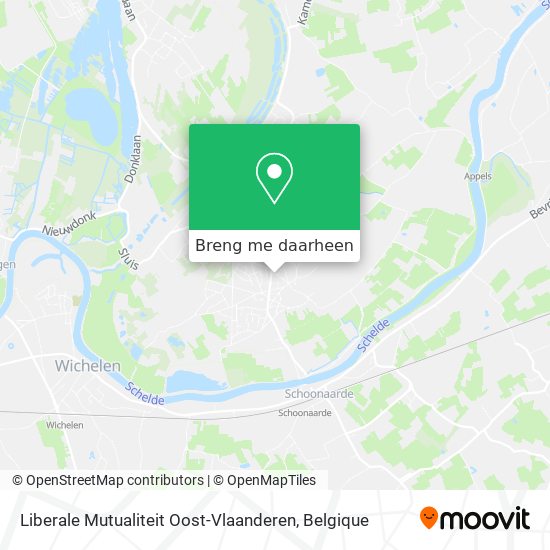 Liberale Mutualiteit Oost-Vlaanderen kaart