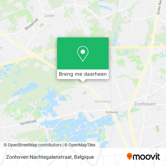 Zonhoven Nachtegalenstraat kaart