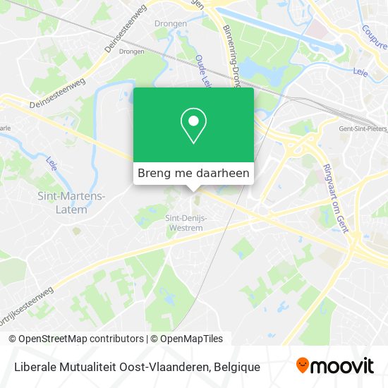 Liberale Mutualiteit Oost-Vlaanderen kaart