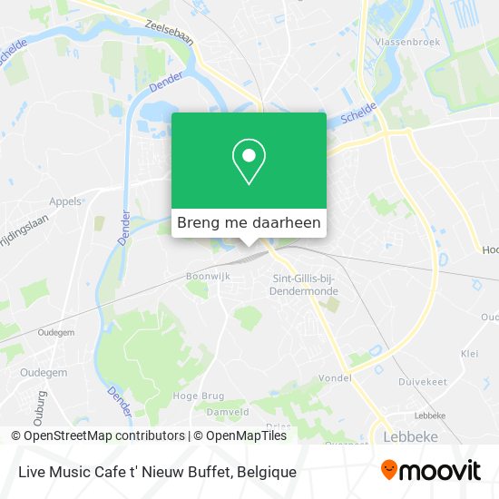 Live Music Cafe t' Nieuw Buffet kaart