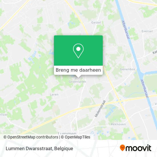 Lummen Dwarsstraat kaart