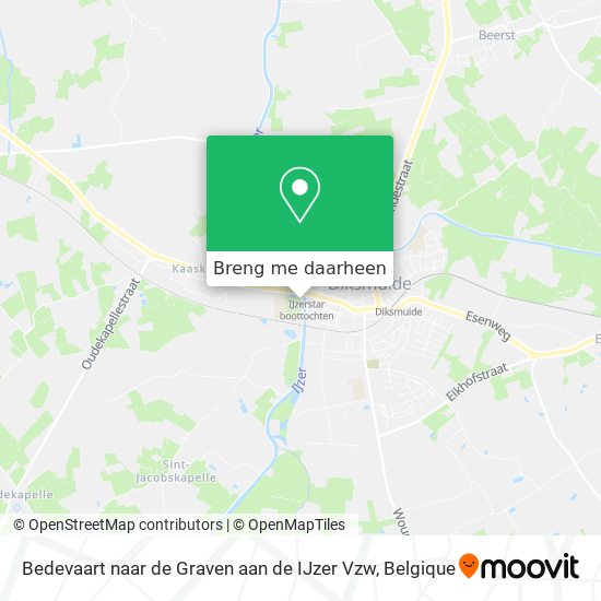 Bedevaart naar de Graven aan de IJzer Vzw kaart