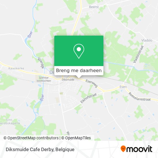 Diksmuide Cafe Derby kaart