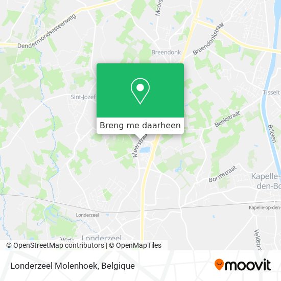 Londerzeel Molenhoek kaart