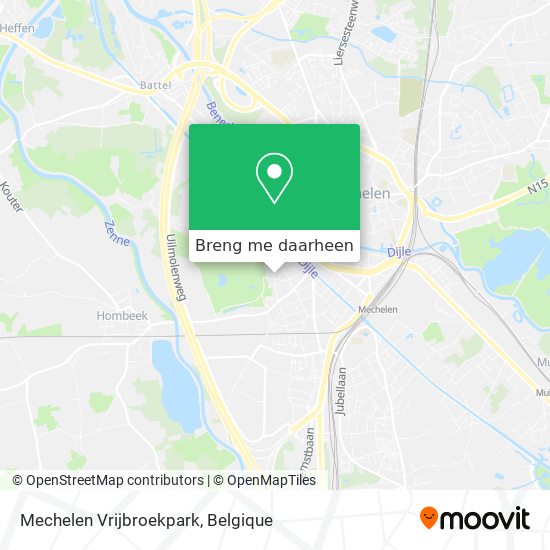 Mechelen Vrijbroekpark kaart